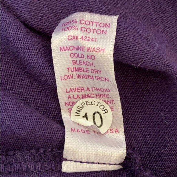 Plum Cotton Tee by Velvet - Petite Small GUC - Picture 6 of 6